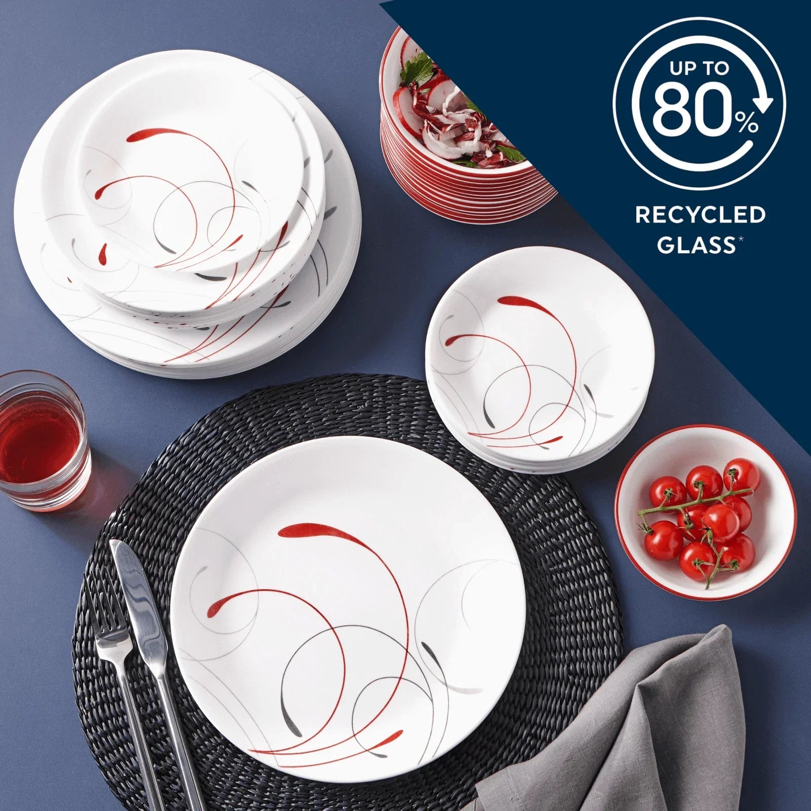 Corelle Splendor 12-Piece Glass Dinnerware Set